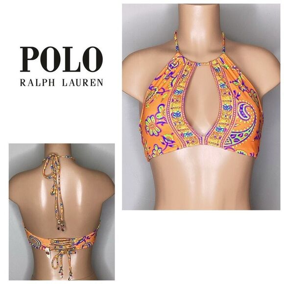 New. POLO high neck bikini top. Small. Retails $119 - Picture 1 of 8